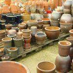 image showing pots and planters shop with various designs and shapes of pots and planters for indoor plants